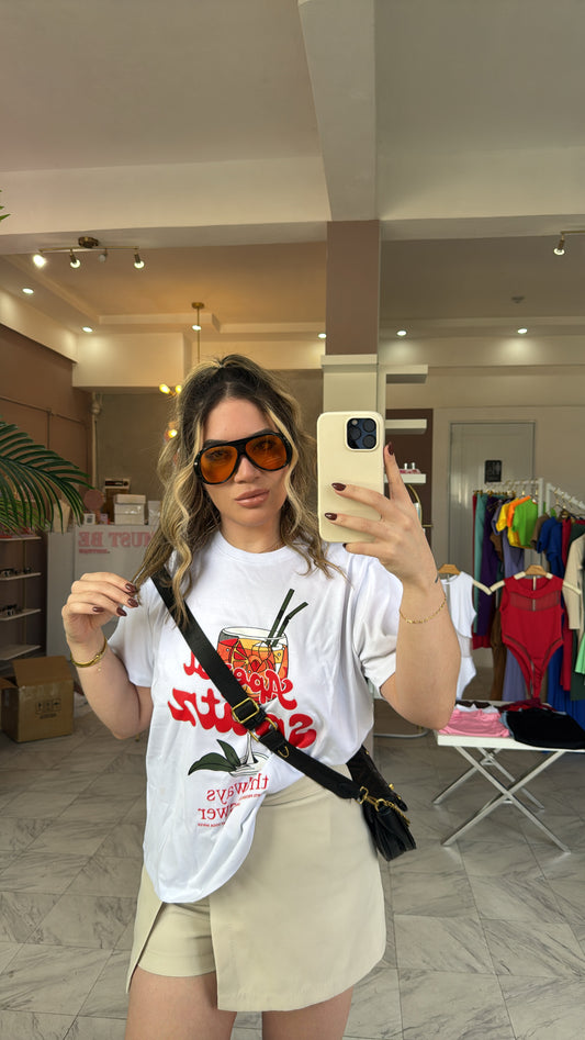 Oversize aperol shirt