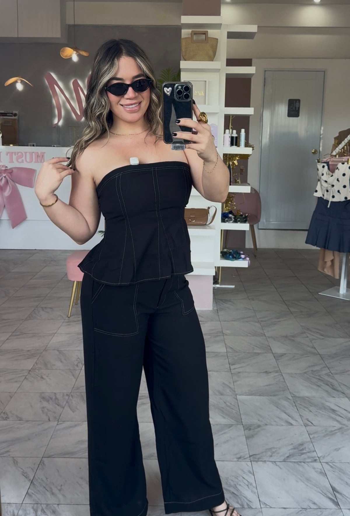 PEPLUM TOP & STRAIGHT LEG (HILO SET)
