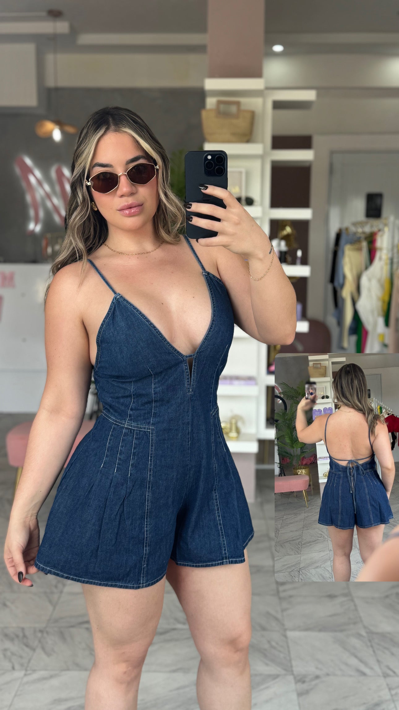 KATALINA DENIM ROMPER