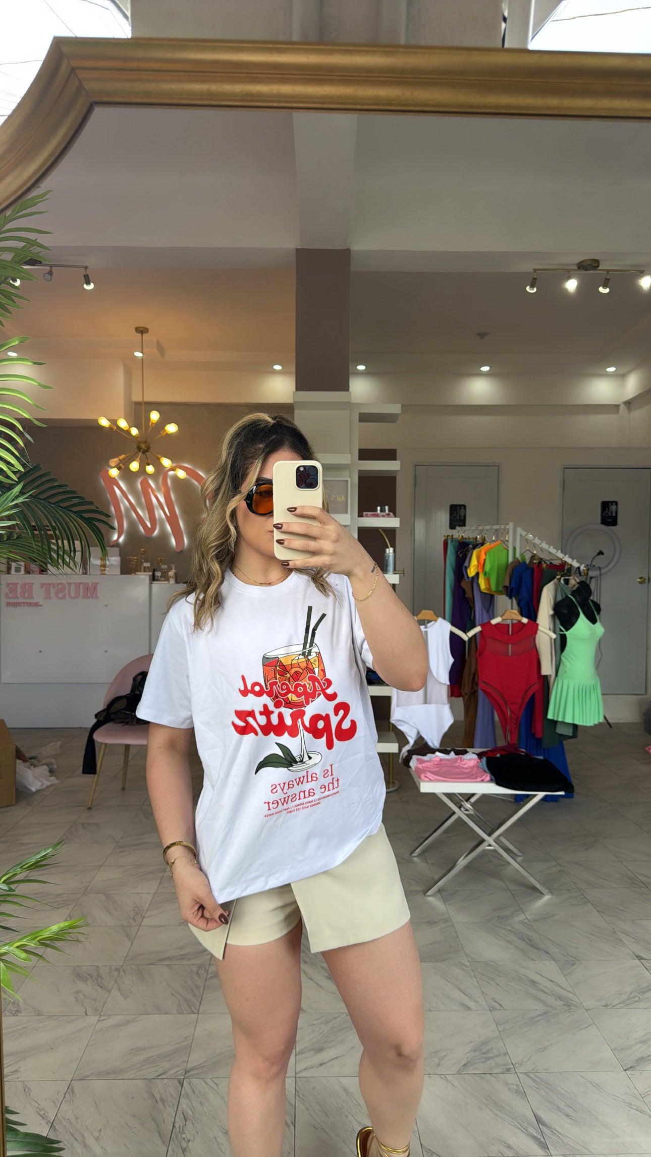 Oversize aperol shirt